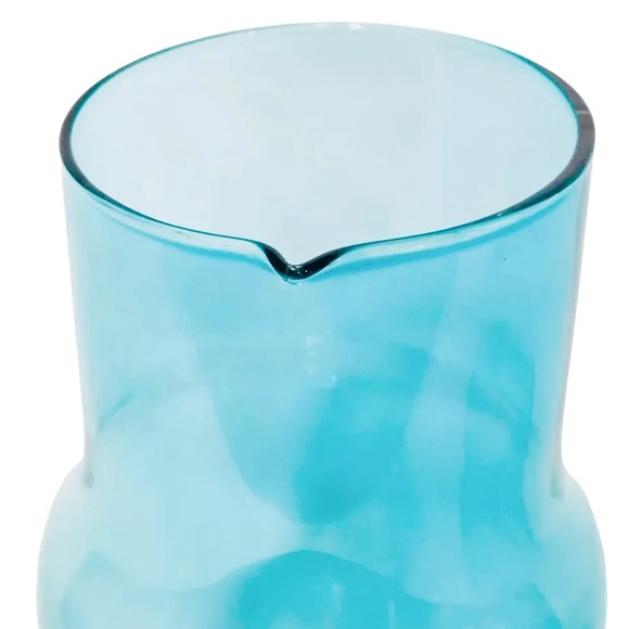 2 Jonathan Adler BIBA Tumble Up Water Bedside Carafe Set Blue Glass FabFitFun - Picture 9 of 13